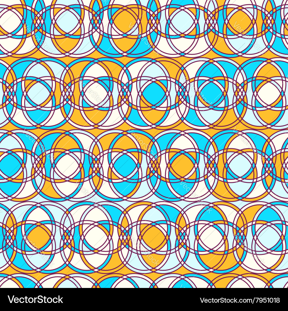 Seamless pattern with lines and circles Vector Image