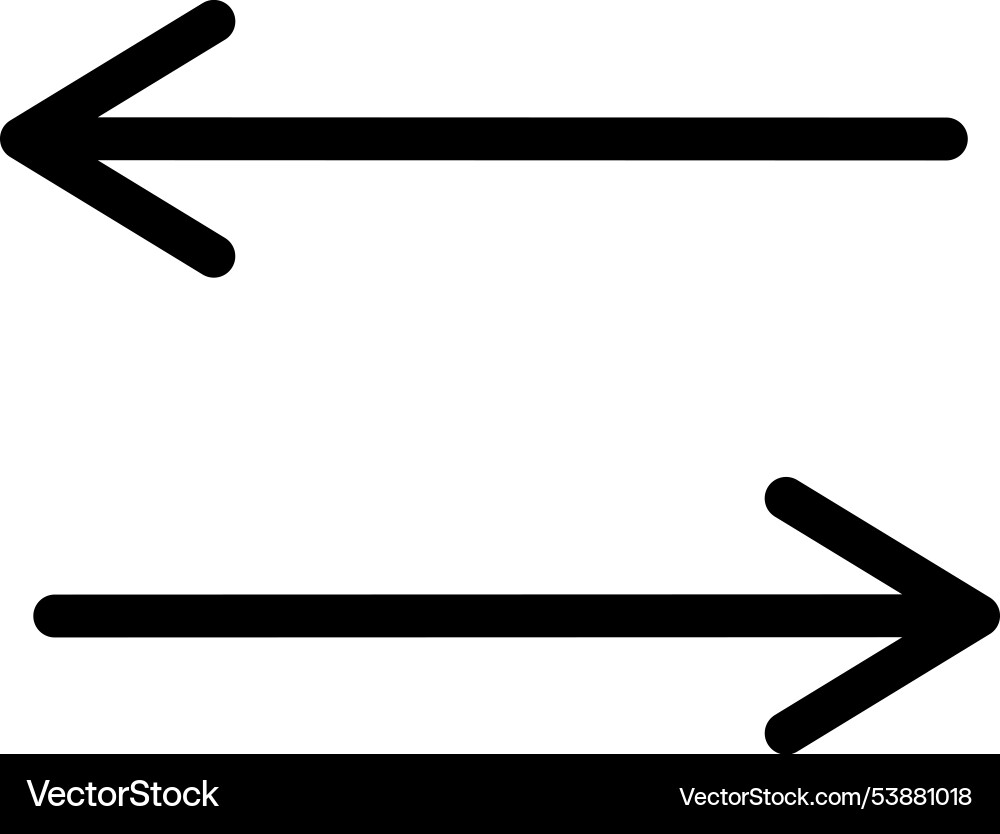 Transfer arrows icon in linear style Vector Image