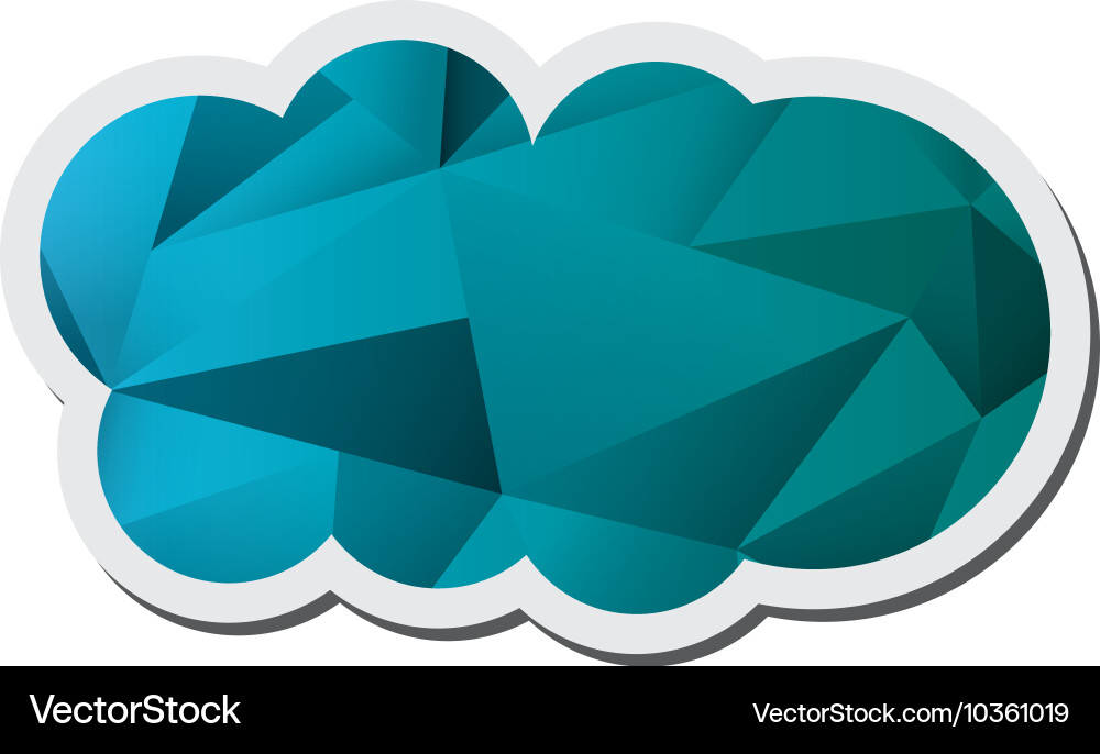 Abstract single cloud shape icon Vector Image