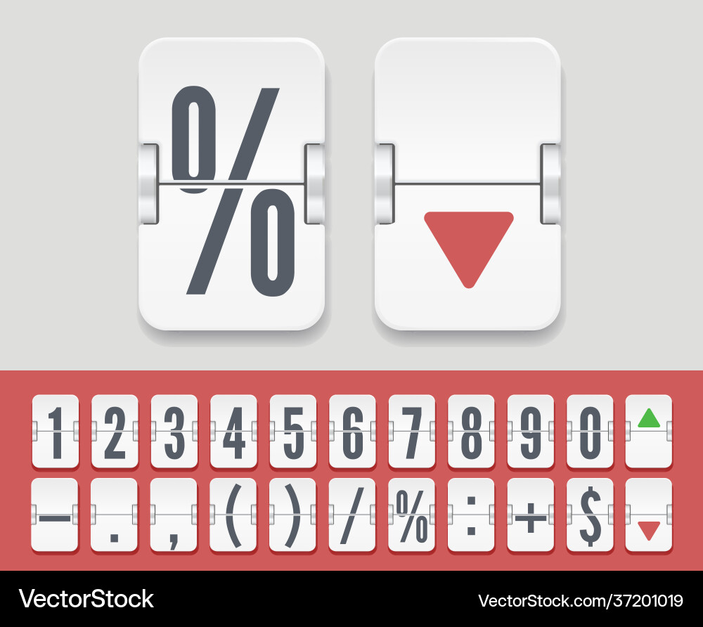 Analog Flip Board - Stock Exchange Timer vector image