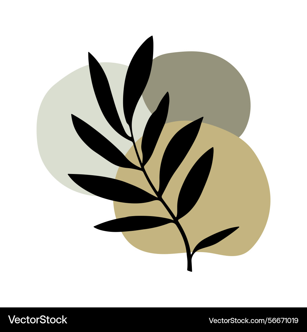 Artistic leaf with organic blobs perfect Artistic leaf with organic blobs perfect Vector Image