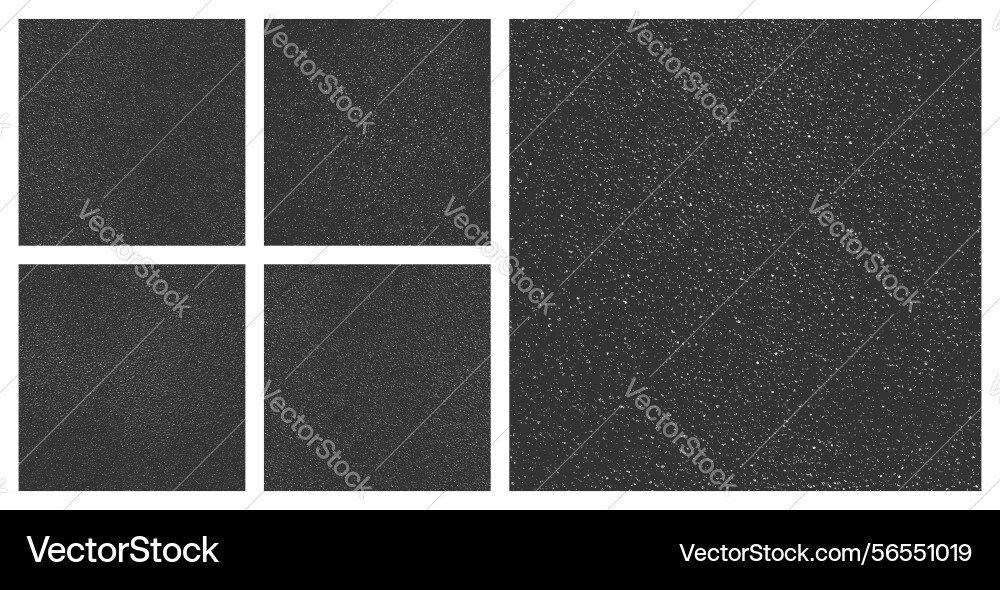 Assorted various asphalt seamless textures set Assorted various asphalt seamless textures set vector image