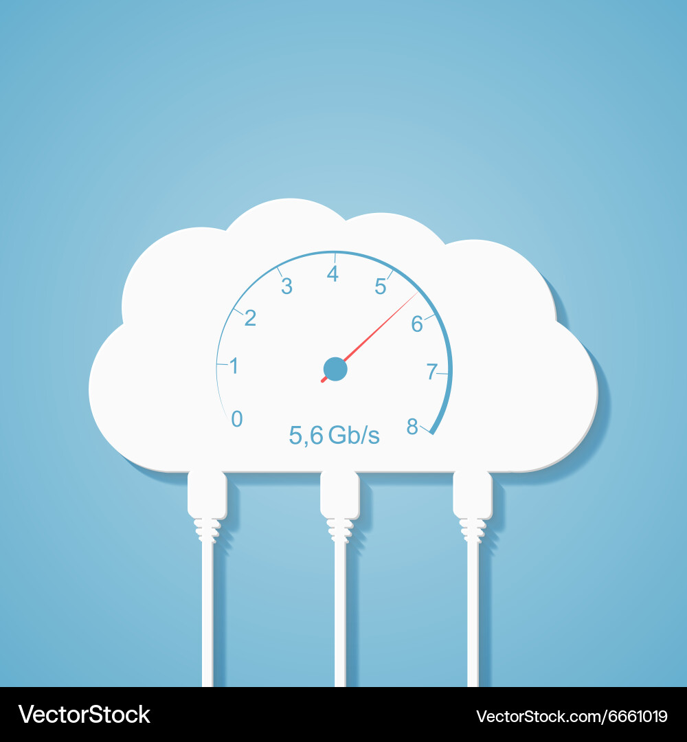 Cloud computing concept modern design template Vector Image