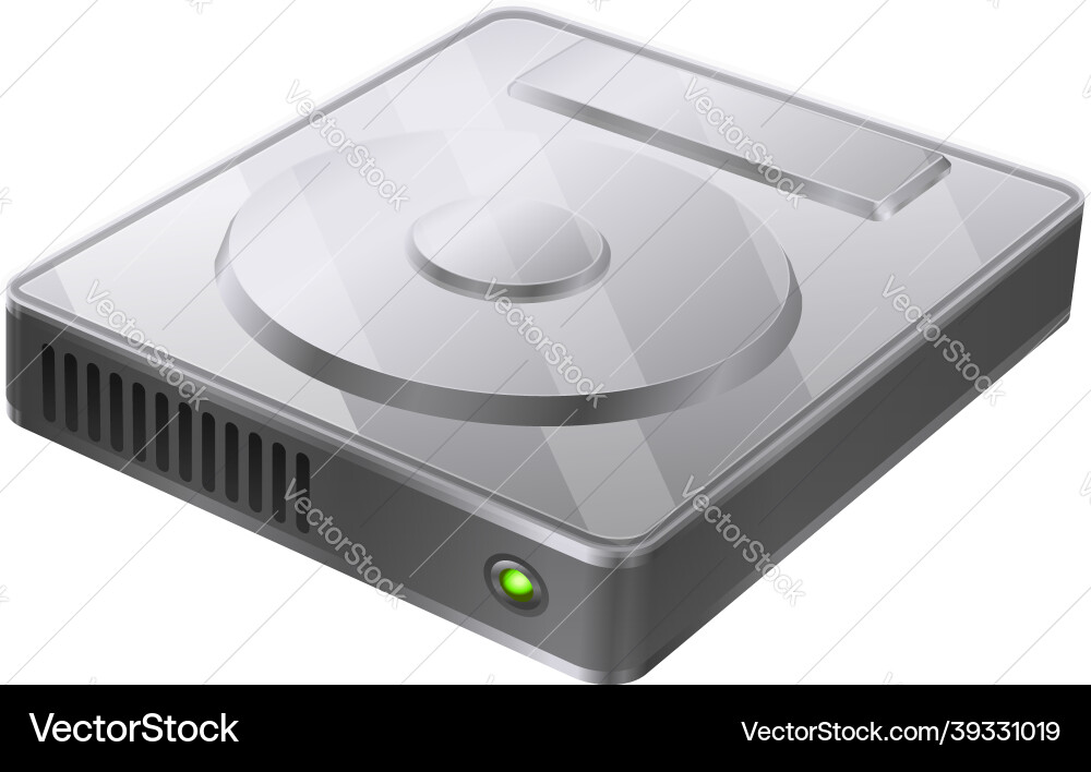 Computer hard disk icon cartoon memory Computer hard disk icon cartoon memory vector image