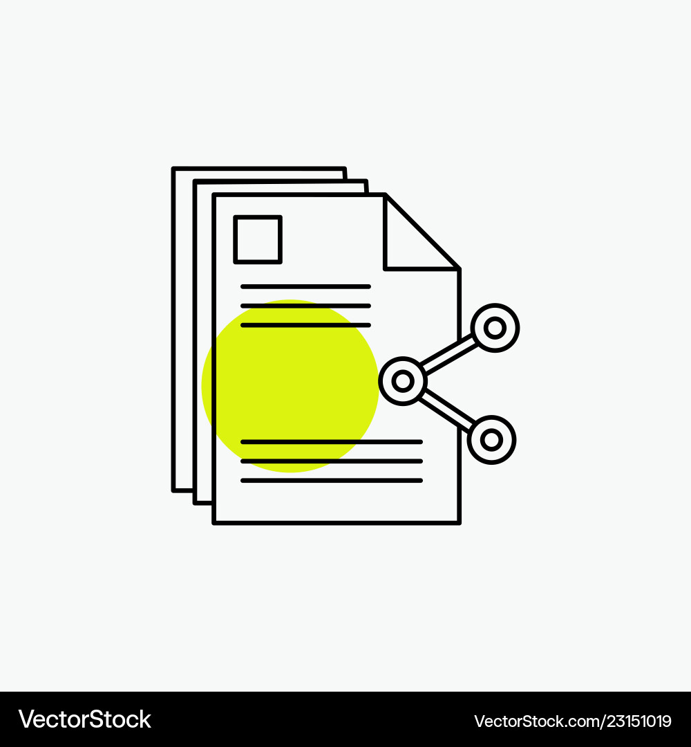Content files sharing share document line icon Content files sharing share document line icon vector image
