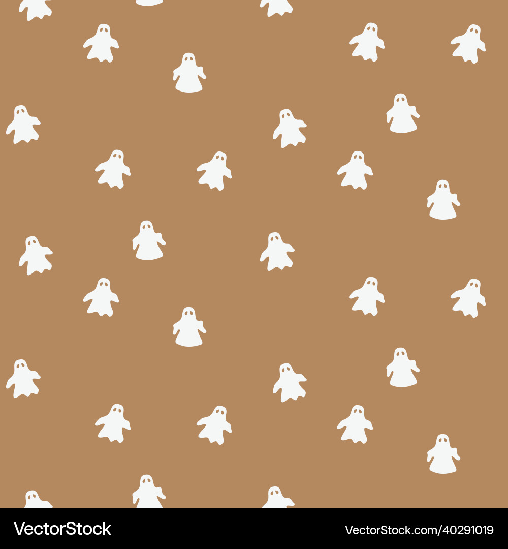 Cute ghost seamless pattern simple background Vector Image