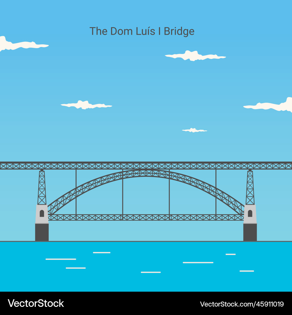 Dom lu s i bridge in opporto porto portugal Dom lu s i bridge in opporto porto portugal vector image