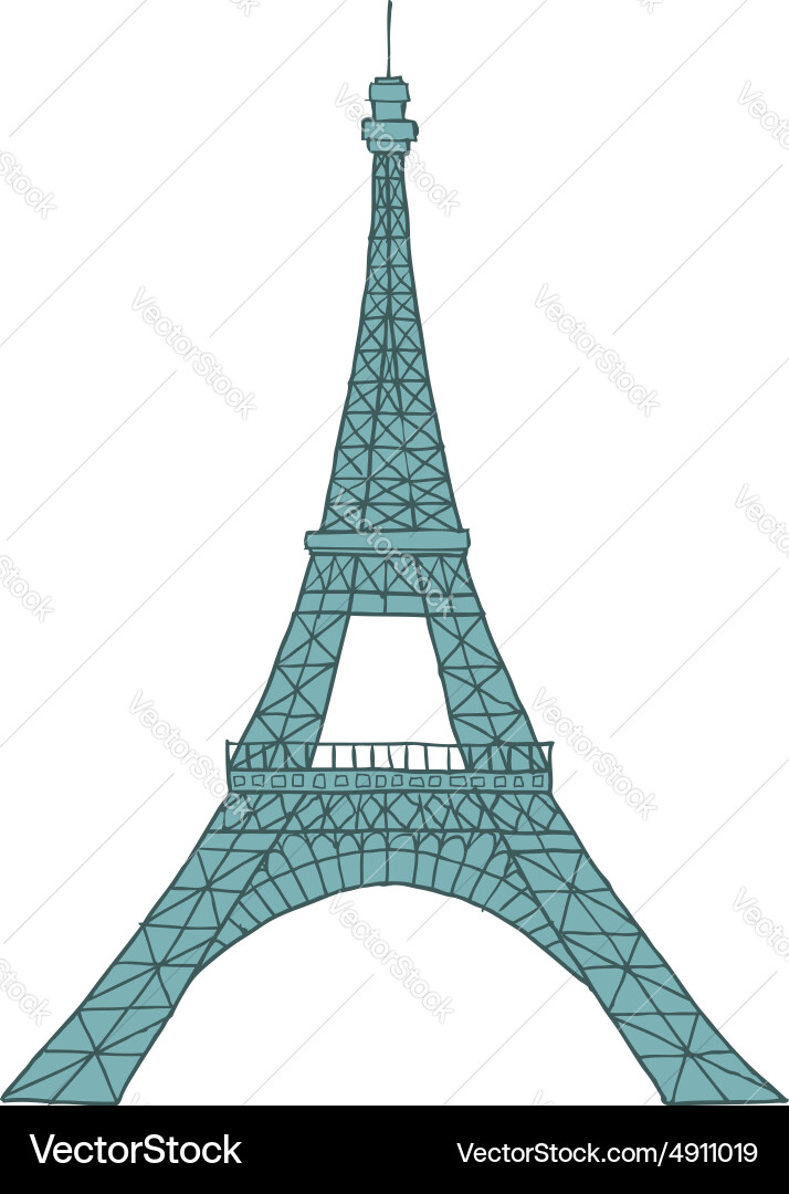 Eiffel tower vector image