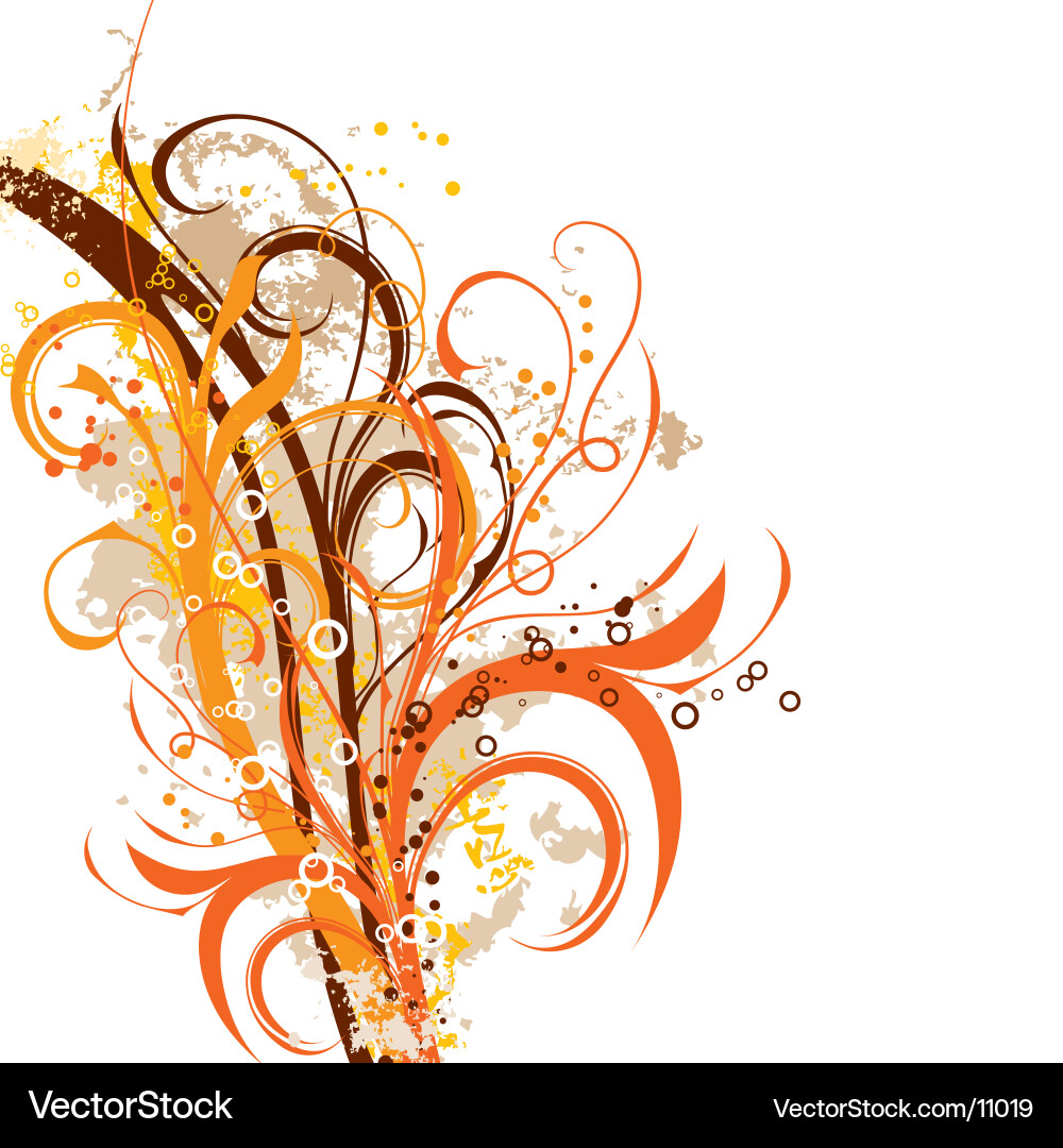 Floral Curl Background Vector Image