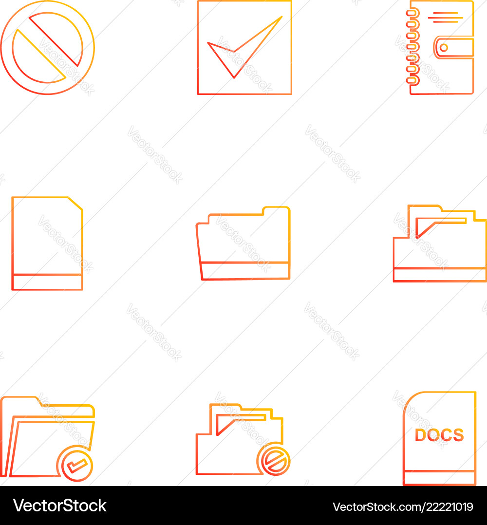 Folder files directory search code eps icons vector image