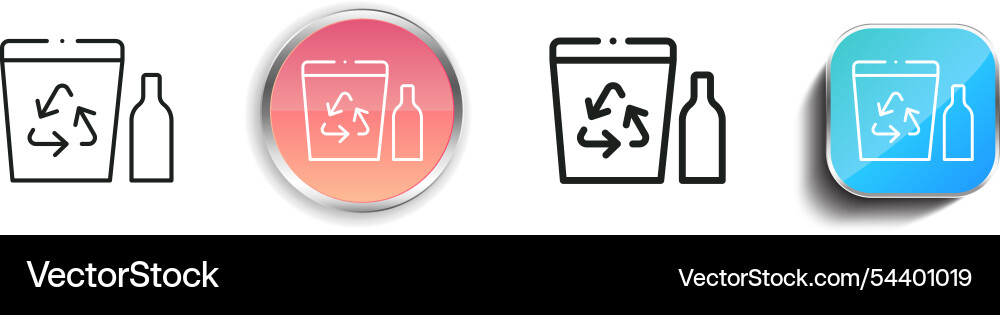 Glass container icon thin linear regular vector image