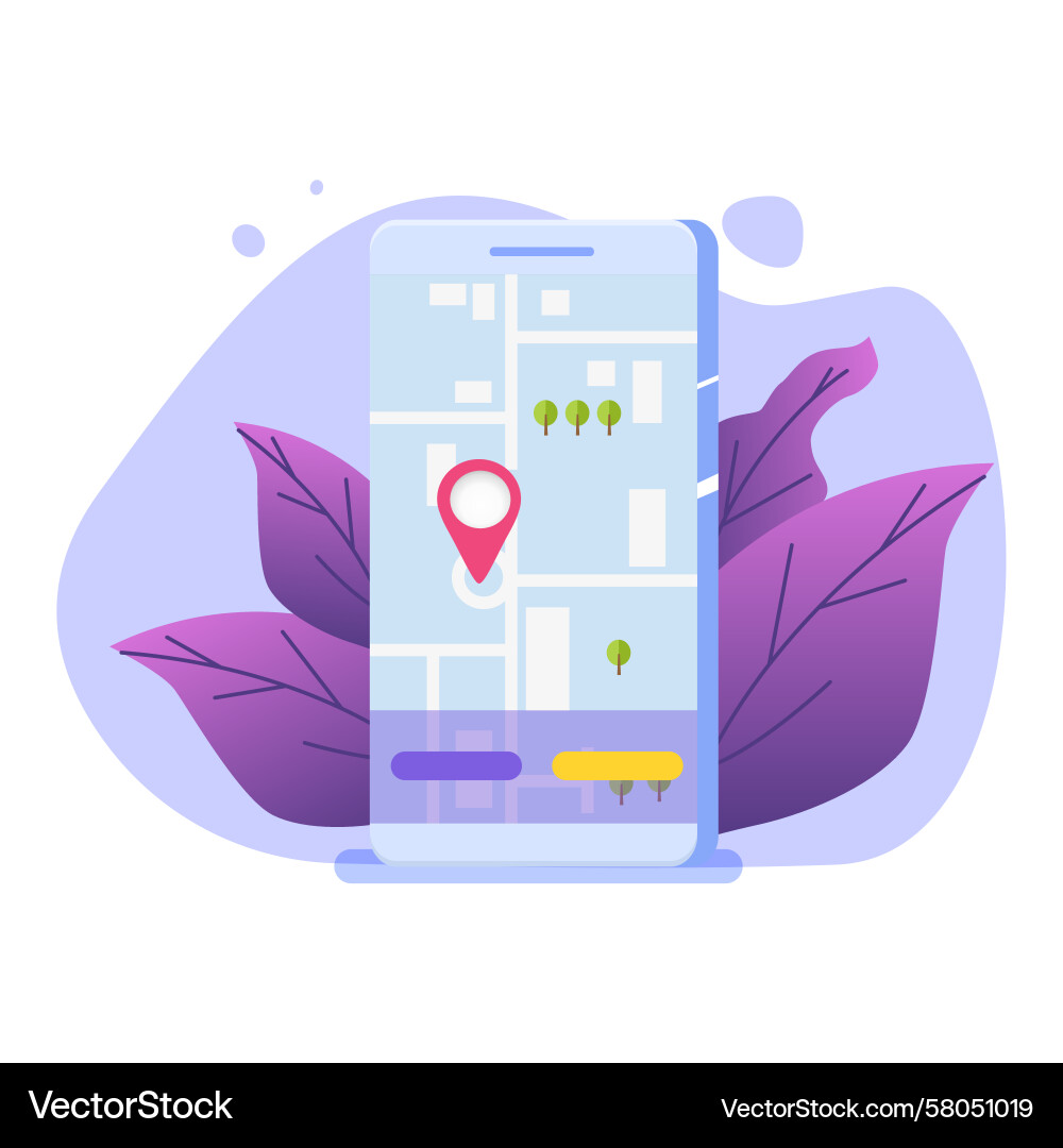 GPS Navigation Map Search Vector Image