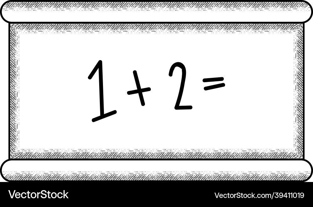 Isolated vintage sketch of a chalkboard school Vector Image