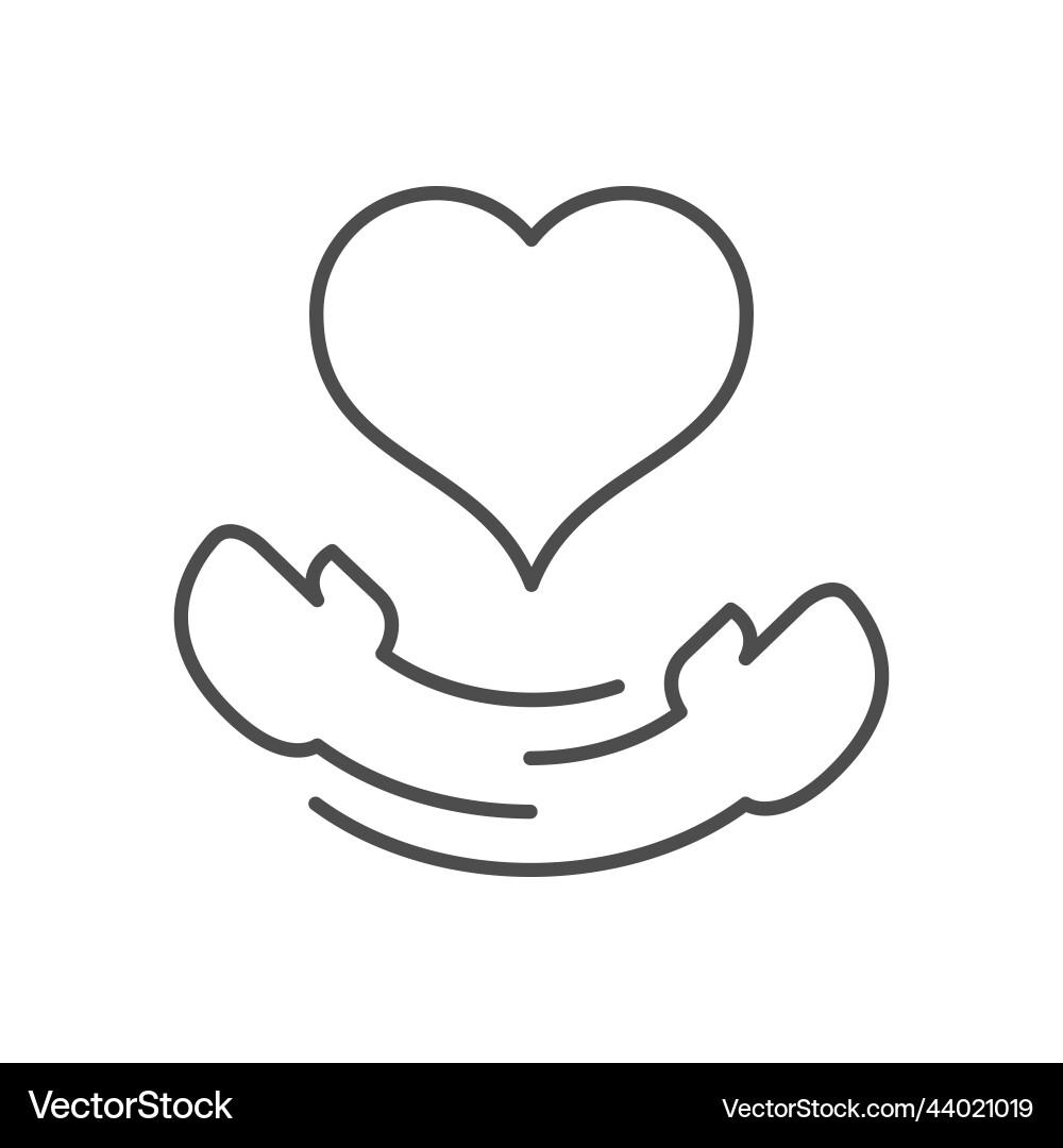 Love hug line outline icon Royalty Free Vector Image