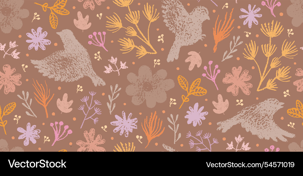 Mocha mousse color pattern background with bird Mocha mousse color pattern background with bird Vector Image