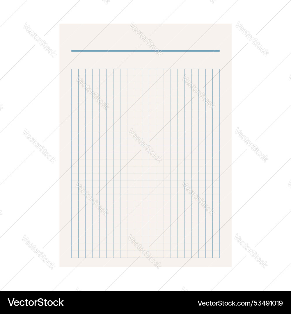 Paper page in flat style sheet with lines Paper page in flat style sheet with lines vector image