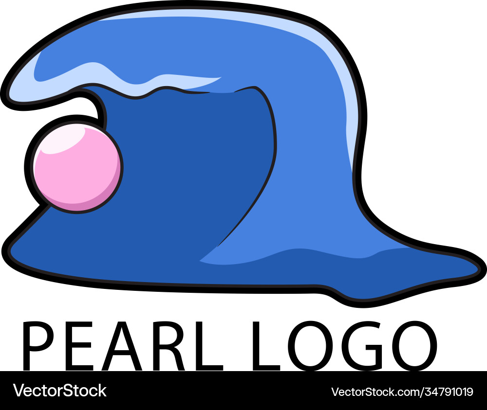 Pearl logo design concept modern art – Free Vector | VectorStock, image size:1000x843