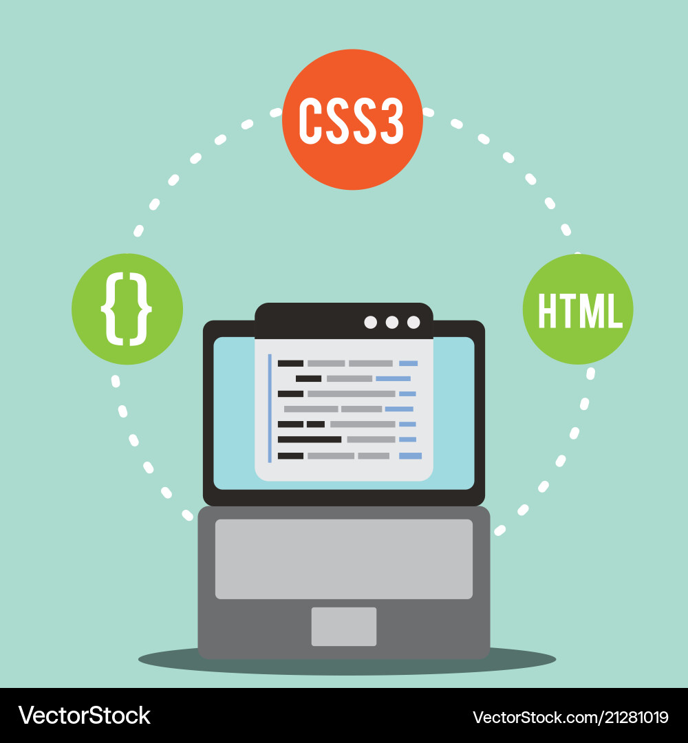 Program coding website vector image