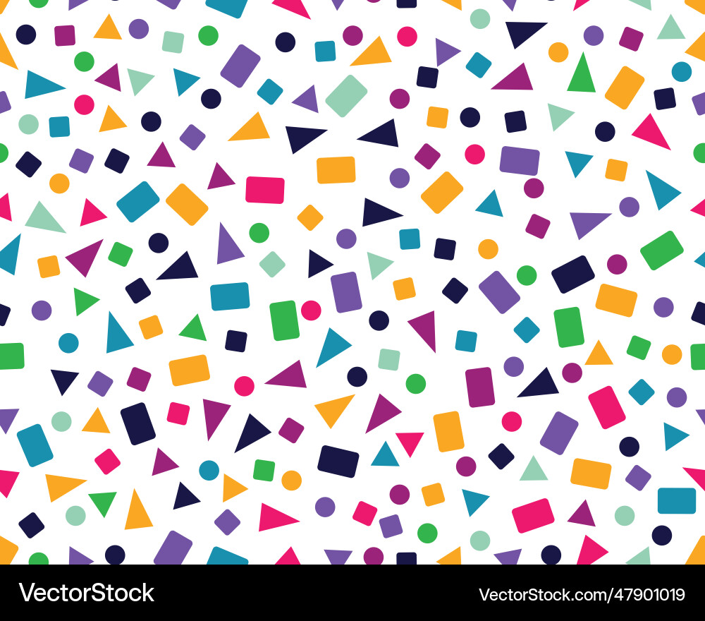 Seamless pattern with confetti vector image