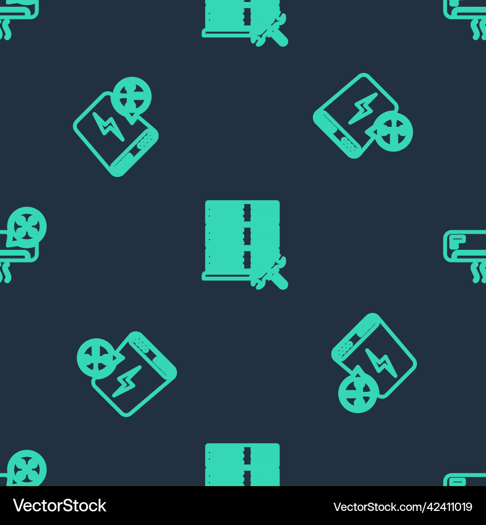 Set line database server service power bank Set line database server service power bank Vector Image