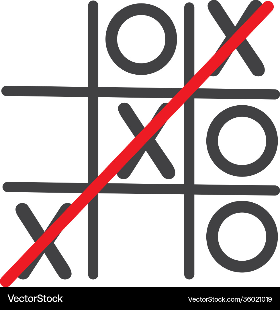 Tic tac toe game icon template design Tic tac toe game icon template design Vector Image