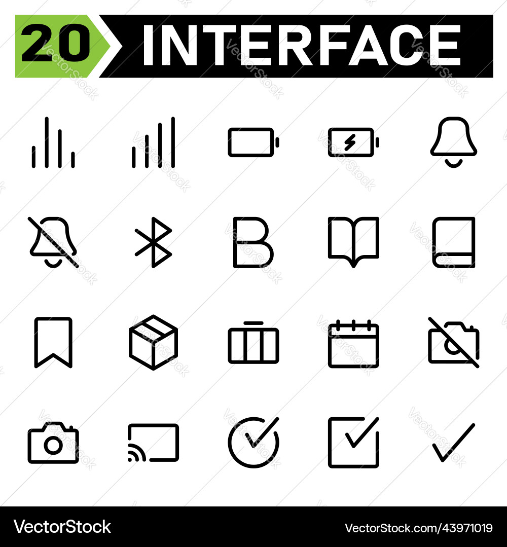 User interface icon set include chart bar User interface icon set include chart bar vector image