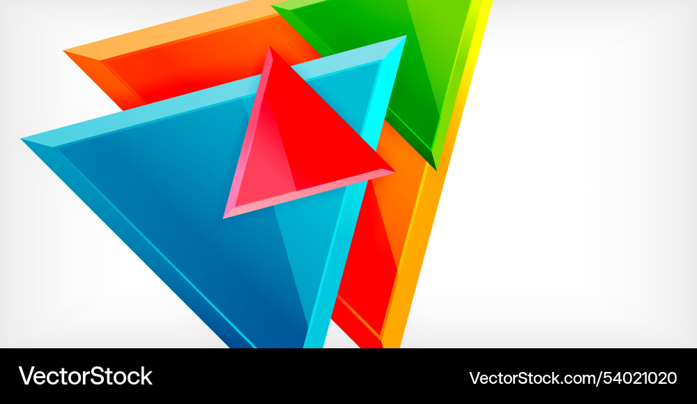 Abstract background - glossy triangles Vector Image