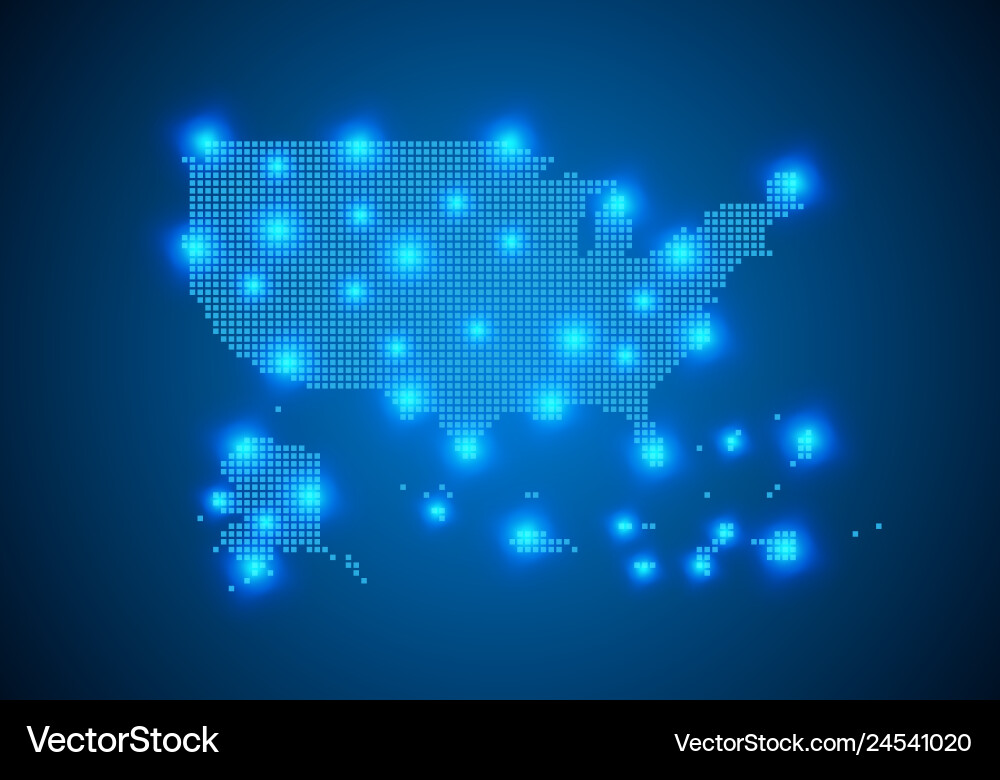 Abstract blue background with map internet line Abstract blue background with map internet line Vector Image