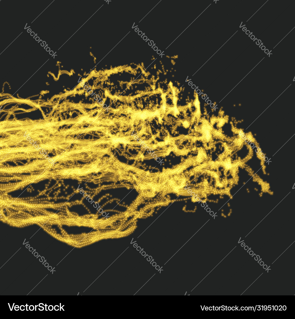 Array with dynamic emitted particles water splash Array with dynamic emitted particles water splash vector image