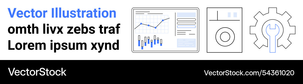 Business analytics dashboard with graphs data Business analytics dashboard with graphs data vector image