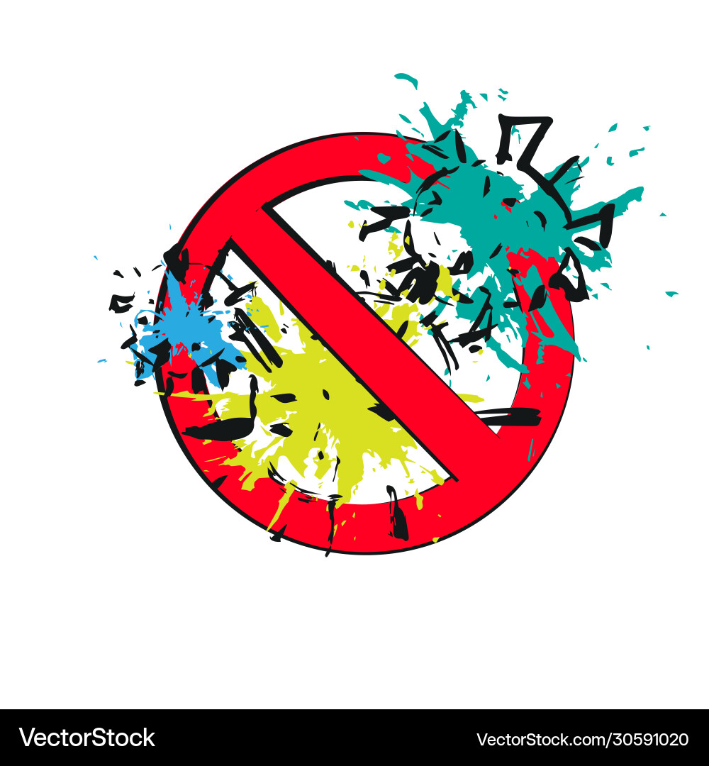 Caution warning sign information about coronavirus Caution warning sign information about coronavirus vector image