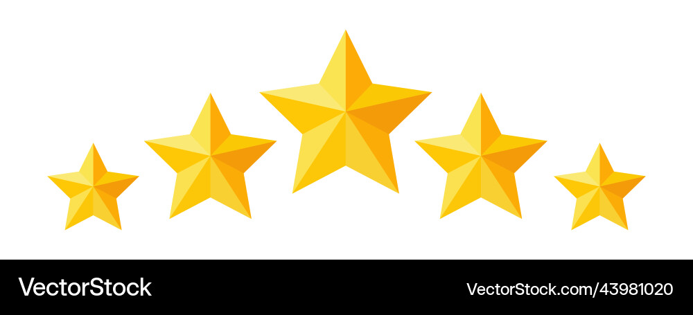 Five stars rating button Five stars rating button vector image
