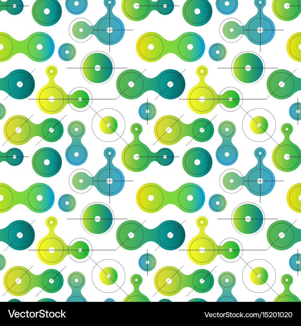 Flat metaball seamless pattern vector image