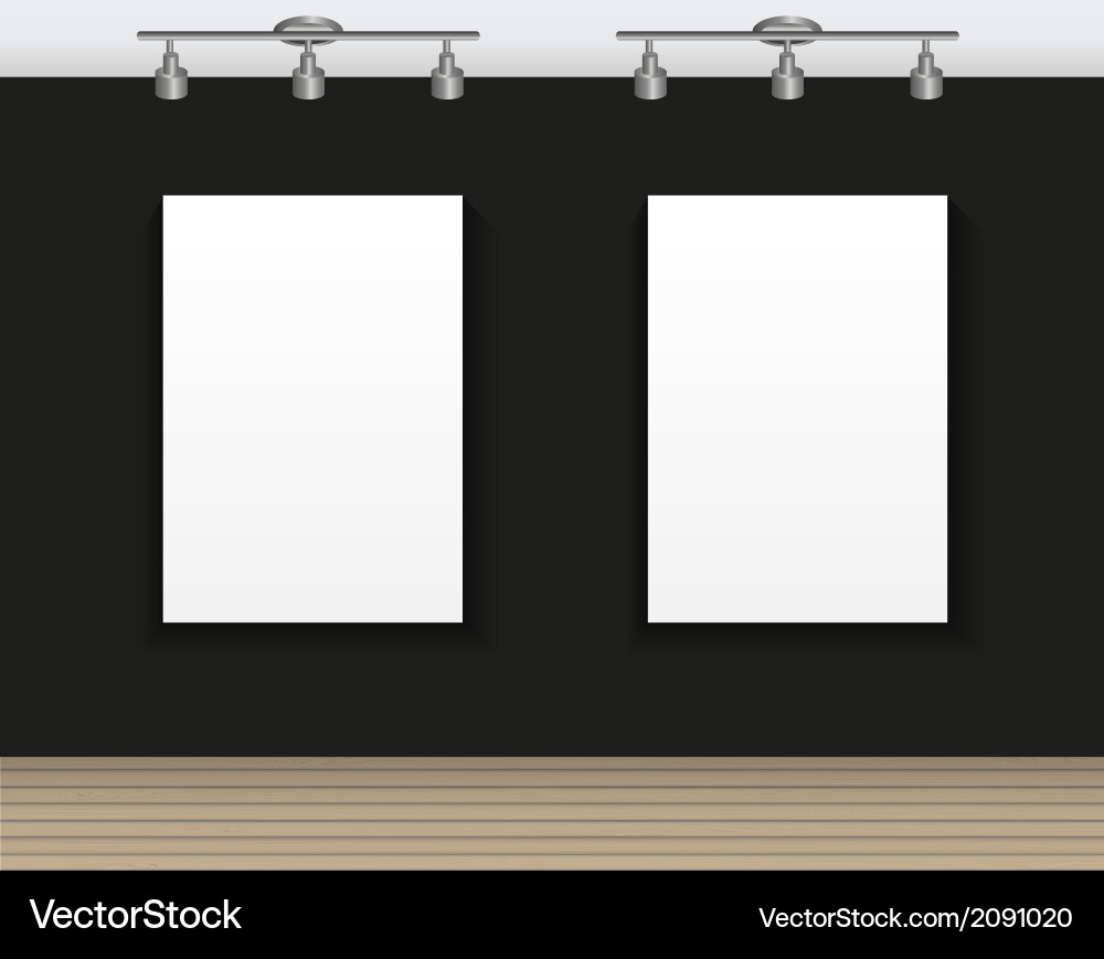 Frame on wall for your text and images Vector Image
