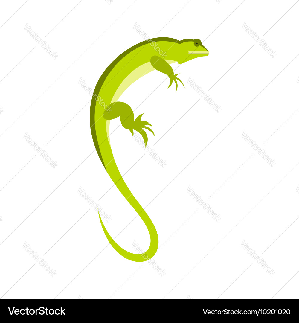 Lizard Icon im flachen Stil Vektorbild
