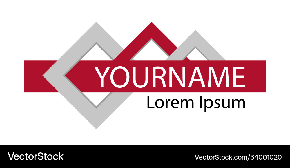 Logo with three part abstract elements geometric Logo with three part abstract elements geometric vector image
