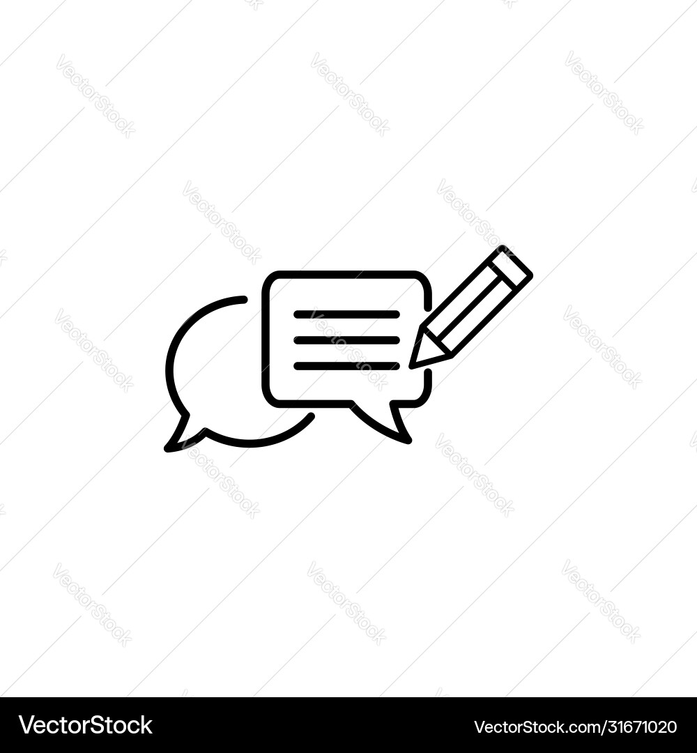 Message icon mobile phone chat sign line style Message icon mobile phone chat sign line style vector image