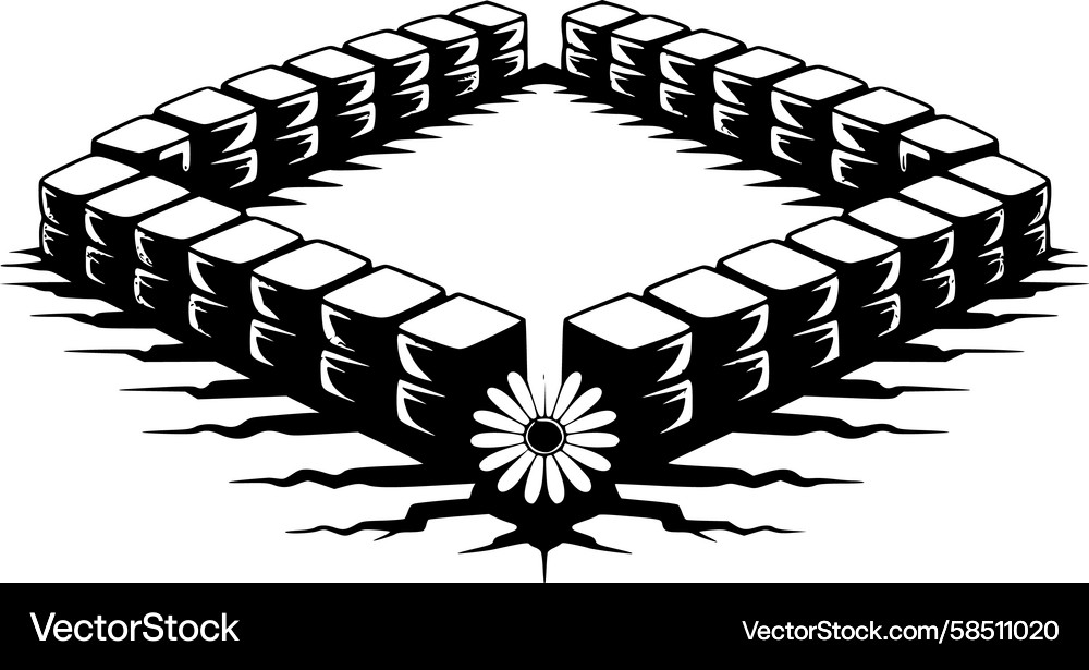 Modular Bloom Structure Vector Image