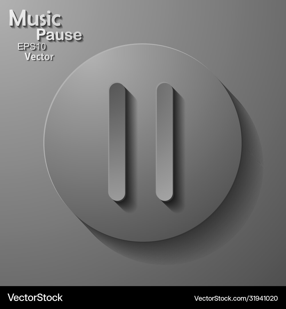 Pause button icon vector image