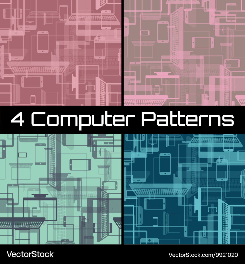 Seamless pattern with gadjets vector image