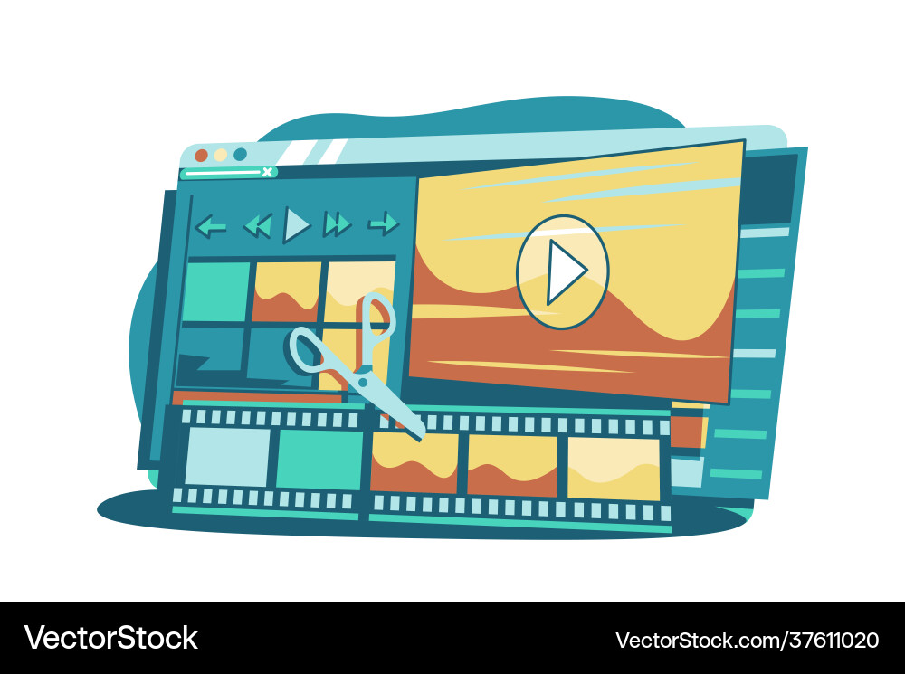 Video compositing interface program Video compositing interface program vector image