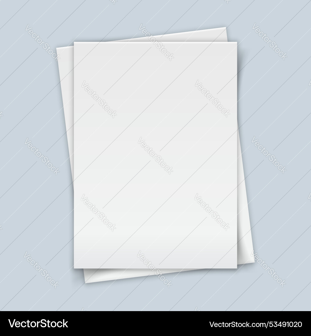 White sheet of paper in flat style empty White sheet of paper in flat style empty vector image
