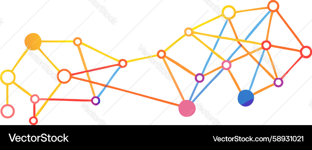 Abstract geometric network pattern design Vector Image