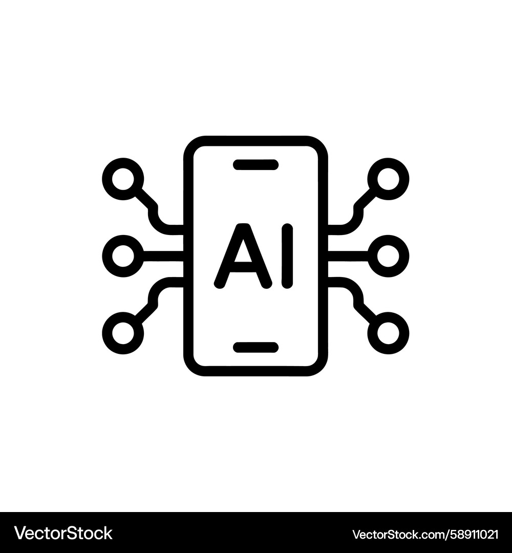 AI Device Connectivity Vector Image