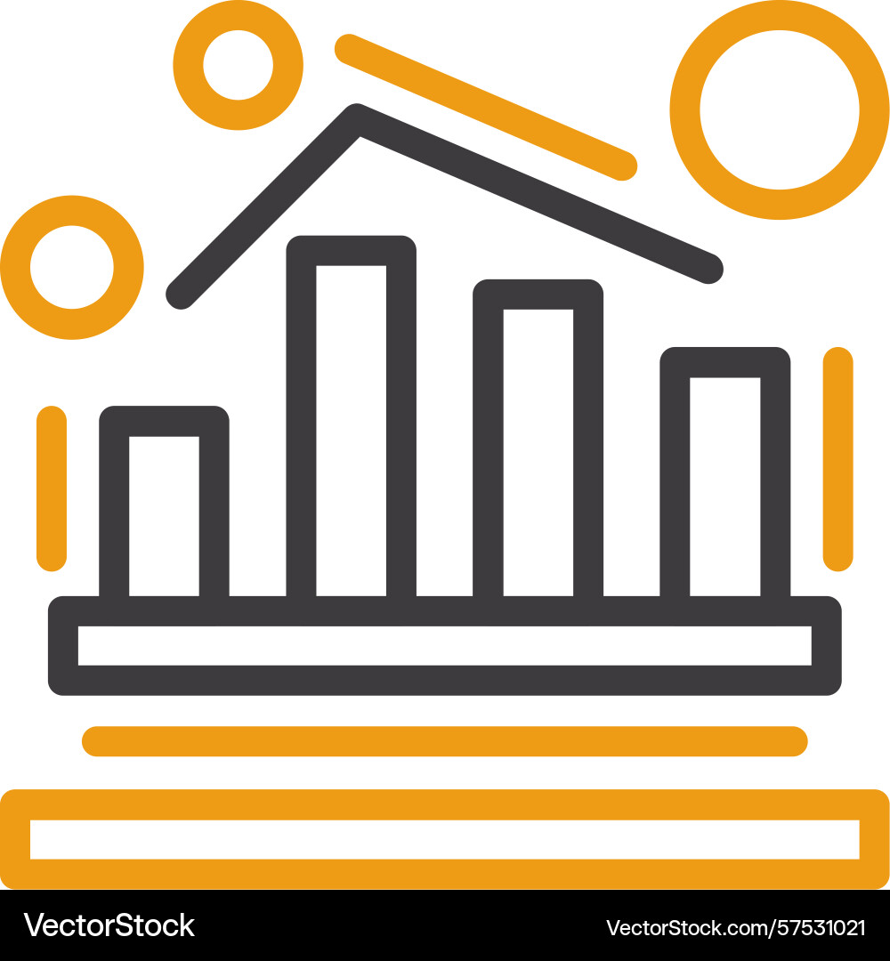 Analytics two color icon Vector Image