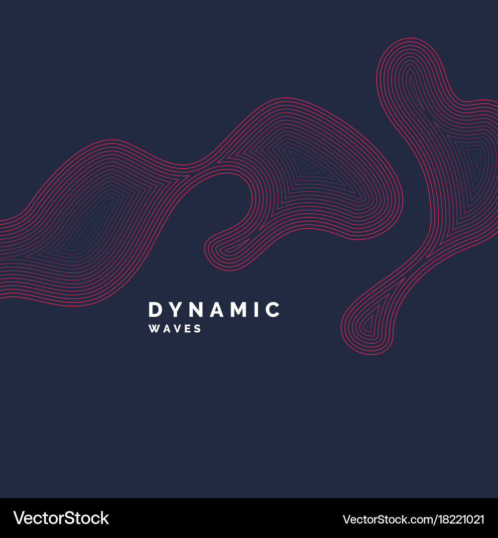 Bright abstract background with a dynamic waves Vector Image