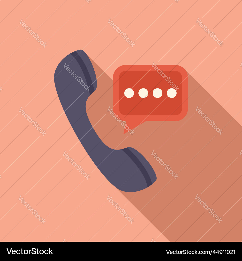 Call icon flat web interface Vector Image