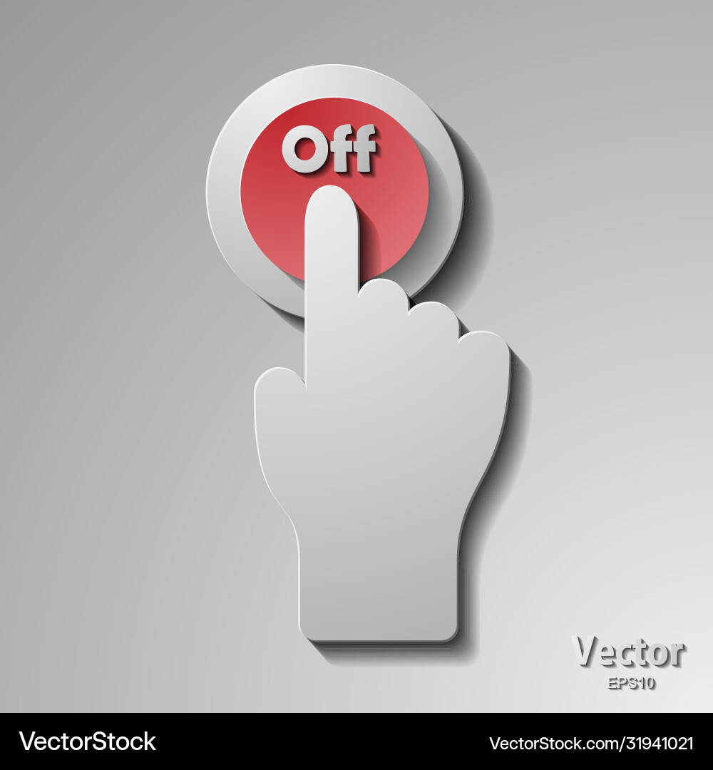 Click hand icon pointer eps8 vector image