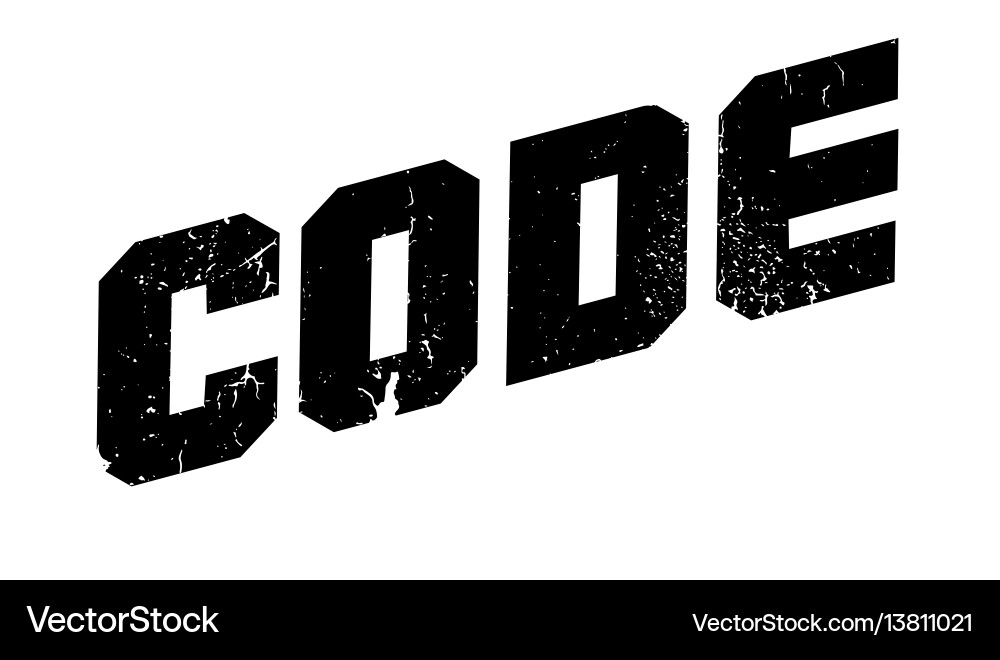 Code rubber stamp Code rubber stamp vector image