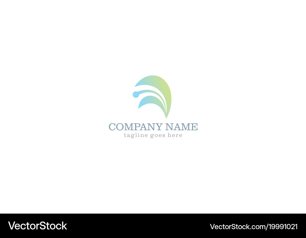 Curve loop abstract company logo vector image